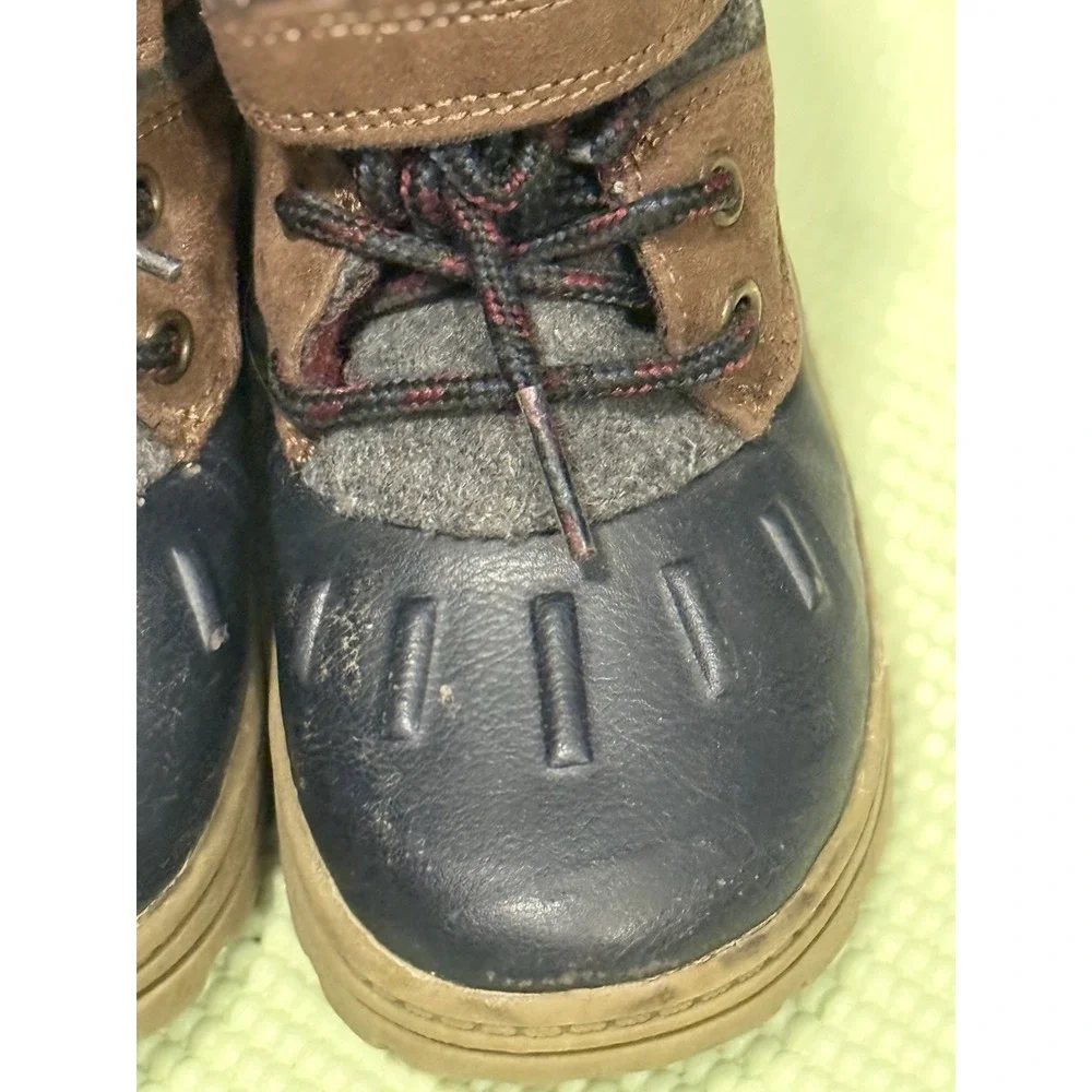 Carter's Boys 8M Casual Boots  Black Grey Brown Fall Winter Lace Up